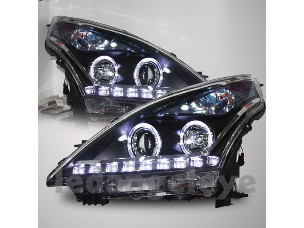 Купить 5046 Фары передние LED DRL Black Var2 на Nissan Teana II J32 в ...